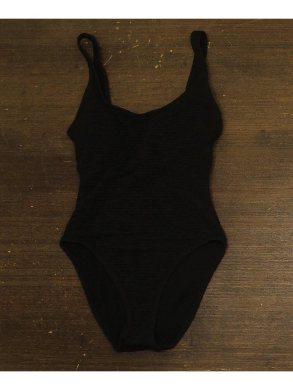 NEW California Waves Padded Textured One Piece Swimsuit Black S